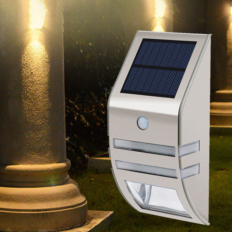 

Deteccion de movimiento solar lampara de pared IP44 Dos iluminacion brillo blanco / blanco calido color de luz, luz blanca calida