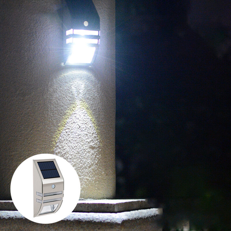 

Deteccion de movimiento solar lampara de pared IP44 Dos iluminacion brillo blanco / blanco calido color de luz, la luz blanca