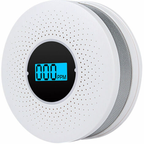 Detecteur Combine De Fumee Et De Monoxyde De Carbone Avec Affichage Sonore Et Alarme Flash Et Alarme Led Detecteur Intelligent De Fumee Et De Co Pour La Maison Entreprise Entrepot D'Usine Detecteur De