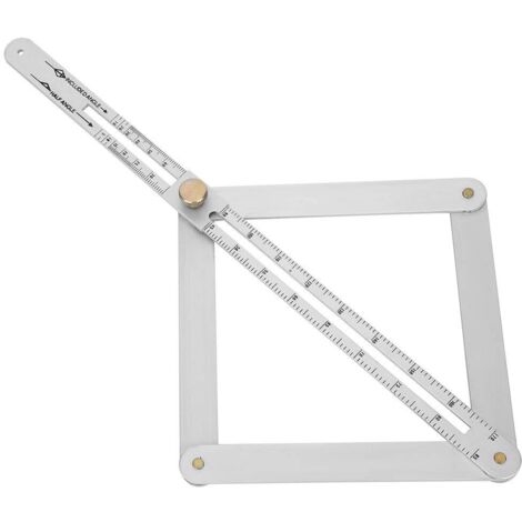 DéTecteur D'Angle D'Angle, RèGle de GoniomèTre 0-170 °, Profileur de Plafond Diagonal Multifonctionnel, Outil de Mesure Multi-Angle à 4 Plis, Avec MéCanisme de Fixation Unique