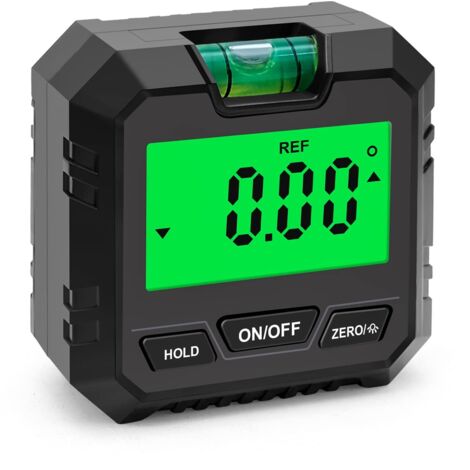 Détecteur d'angle numérique, inclinomètre de jauge d'angle d'affichage LCD avec rétroéclairage magnétique pour menuiserie Construction Automobile