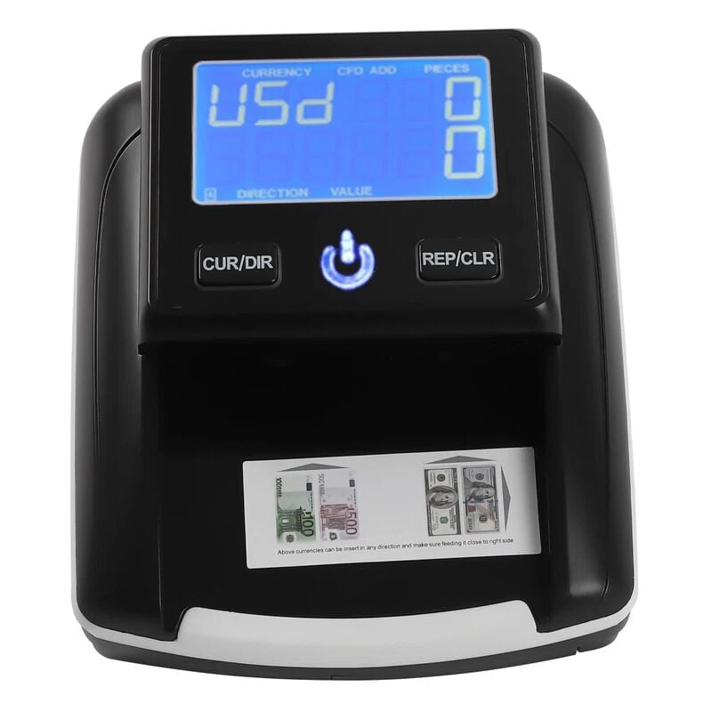 Détecteur de billets et compteur de devises portable, compteur de devises Euro Dollar Livre Sterling 999 comptes