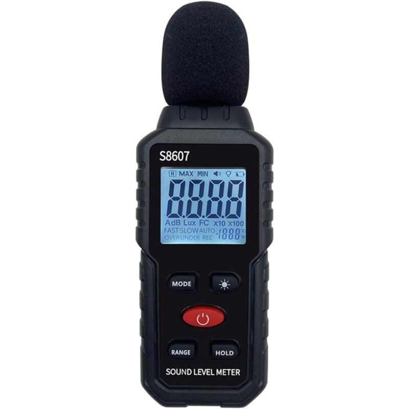 Détecteur de bruit, détecteur de décibels portable, 150 x 50 x 30 mm, table de mesure du son pour les occasions, niveau de bruit en toutes