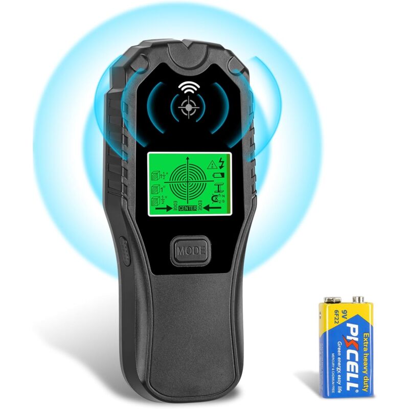 Détecteur de Cable Électrique, Détecteur de Métaux Mural, Détecteur de Montants, Detecteur Mural Stud Finder Scanner avec Écran LCD pour Bois, Fil AC