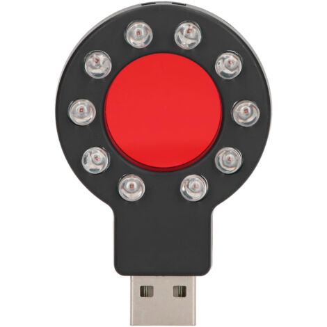 Détecteur de caméra USB avec 10 LED infrarouges, localisateur GPS et testeur de signaux RF, 5V