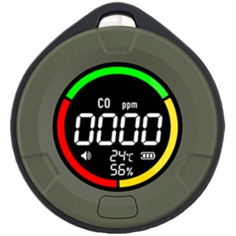 Détecteur de CO Portable, Moniteur Qualité Air Intérieur Detecteur CO avec Capteur NDIR et Ecran LCD, Moniteur CO avec Alarme pour Maison,Bureau