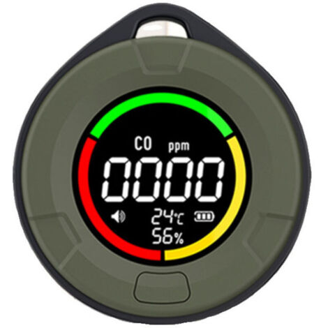Détecteur de CO Portable, Moniteur Qualité Air Intérieur Detecteur CO avec Capteur NDIR et Ecran LCD, Moniteur CO avec Alarme pour Maison,Bureau