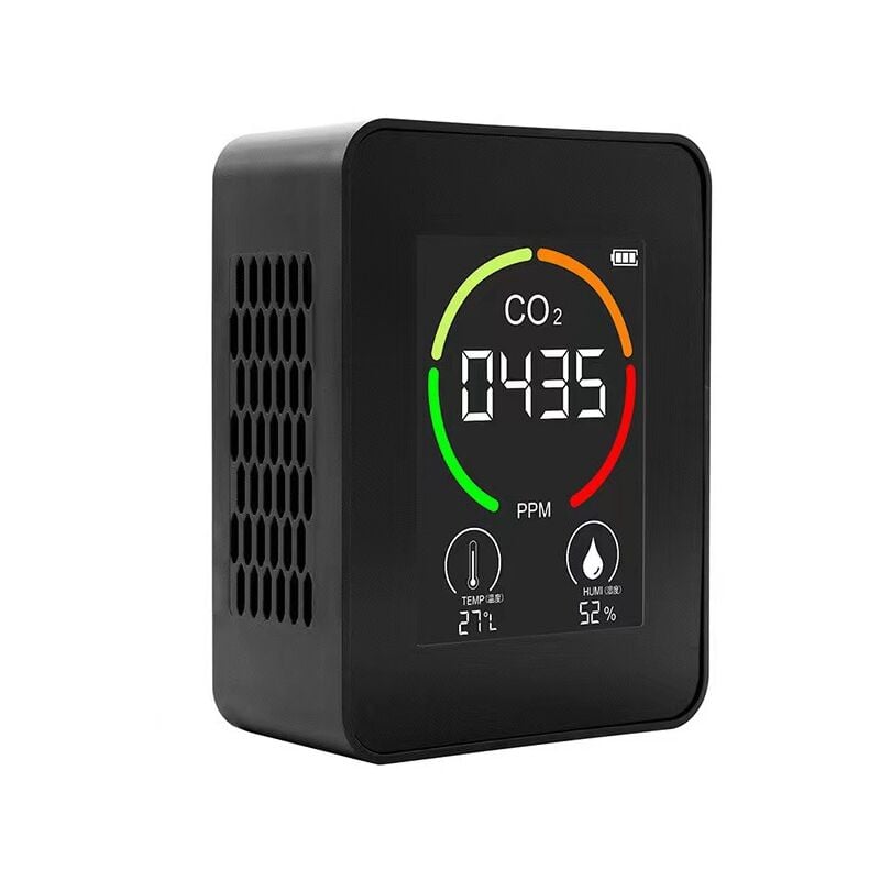 Laoa - Détecteur de CO2 3 en 1, Détecteur de dioxyde de carbone, Qualité de l'air - Température et humidité, Moniteur Dioxyde Carbone CO2 pour la