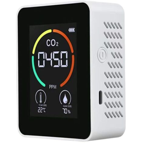 Détecteur de CO2, Détecteur de température et d'humidité, Test de qualité de l'air, Moniteur de dioxyde de carbone,Monit