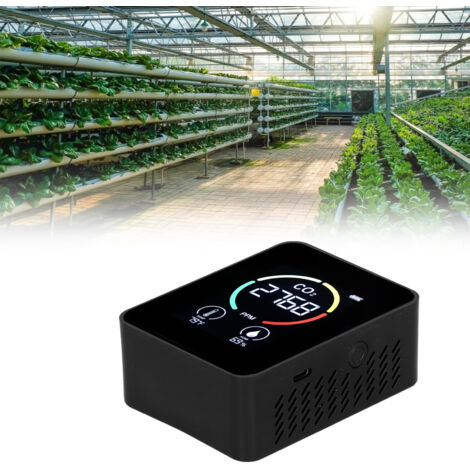 Détecteur de CO2 - Sémiconducteur USB LCD Mesure Température Humidité Qualité Air Noir