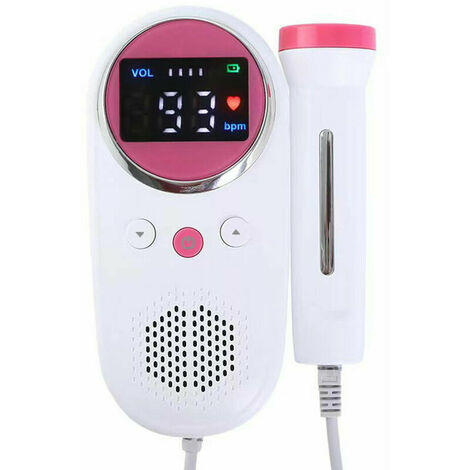 --Détecteur de coeur de bébé de Doppler foetal de ménage moniteur de battement de coeur foetal de Doppler aucun rayonnement avec l'écran d'affichage à cristaux liquides pour des soins de grosses