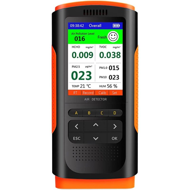 Détecteur de formaldéhyde Moniteur de qualité de l'air Affichage Portable Détecteur de formaldéhyde Compteur de Pollution de l'air intérieur Micro