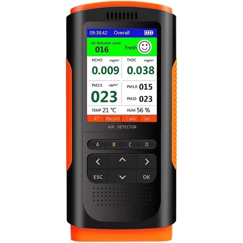 Debuns - Détecteur de formaldéhyde Moniteur de qualité de l'air Affichage Portable Détecteur de formaldéhyde Compteur de Pollution de l'air intérieur