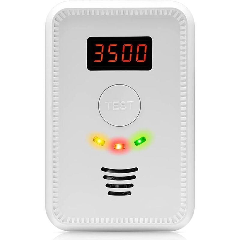 DéTecteur de Fuite de Gaz DéTecteur de Gaz Naturel et DéTecteur de Monoxyde de Enfichable pour de Cuisine pour Prise CO GNL UE