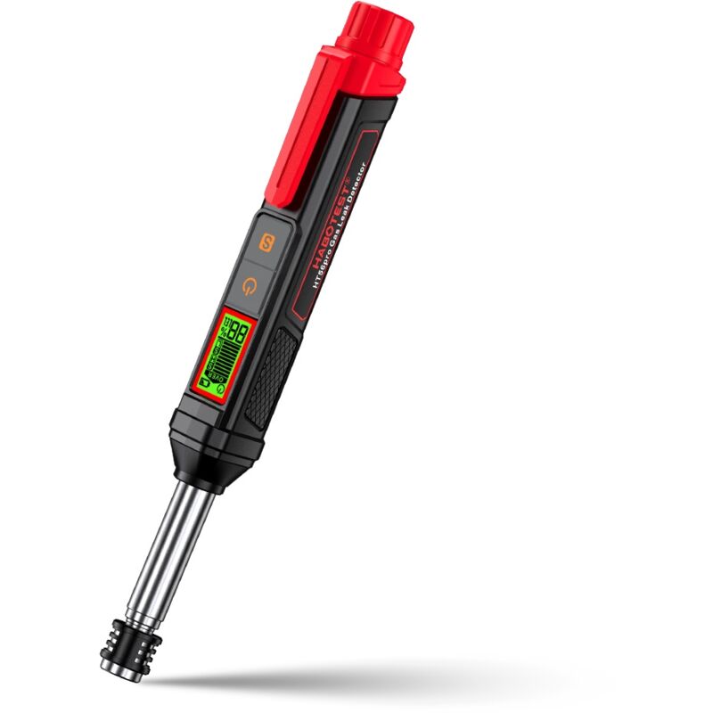 Détecteur de fuite de gaz HT56Pro 100-1000PPM Détecteur de gaz avec alarme sonore et visuelle Indicateur de fuite de méthane Écran LED Utilisation en