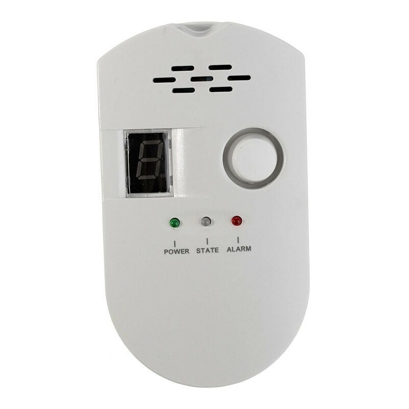 Csparkv - Détecteur de Fuite de gaz LPG/Gaz Naturel/Charbon, Moniteur de Capteur Enfichable avec Alarme sonore et Affichage numérique à led, pour