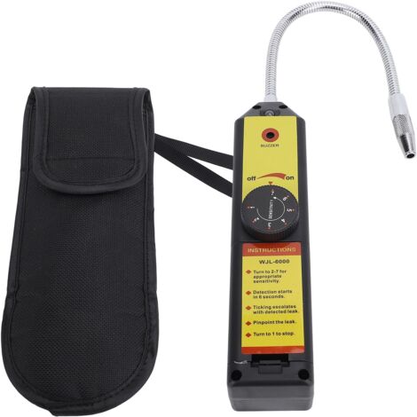 Détecteur de fuite de réfrigérant HVAC 7 niveaux de sensibilité testeur de fuite de gaz fréon réglable pour climatisation R22 R410A R134A R1234YF sans lumière LED.