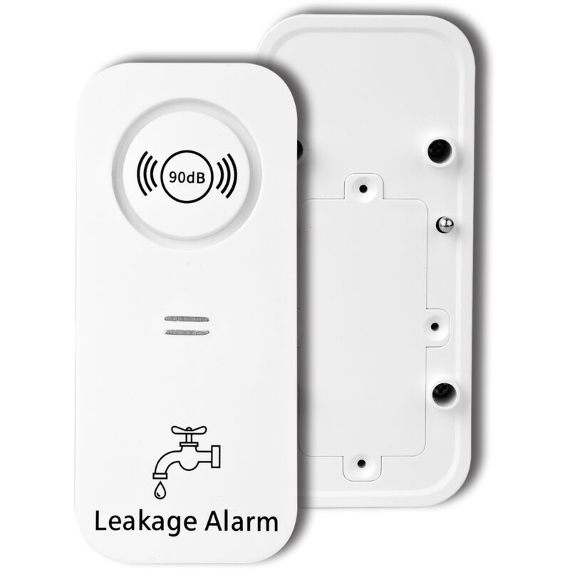 Détecteur de Fuite d'eau Alarme de Fuite et de Goutte d'eau Sirène 90dB Détecteur d'eau sans Fil pour Salle de Bain, buanderie, Cuisine