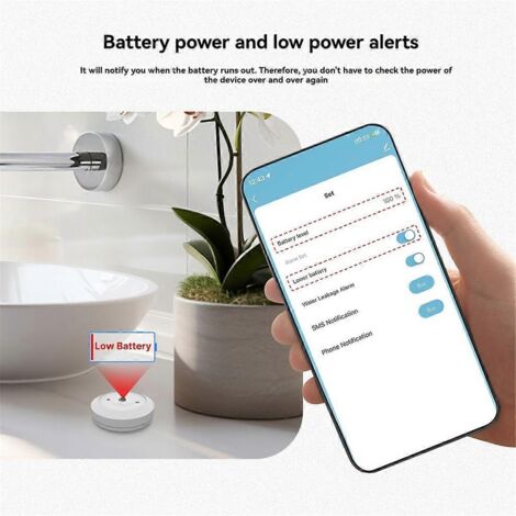 Détecteur de fuites d'eau intelligent Tuya ZigBee avec alerte d'inondation