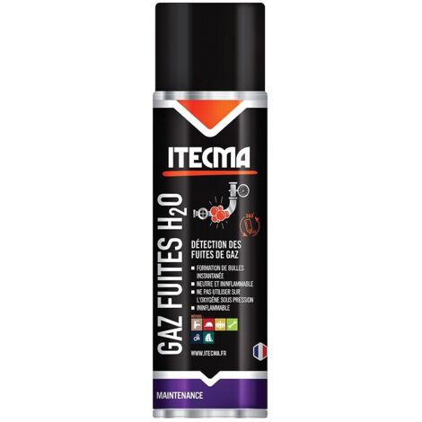 Détecteur de fuites gazeuses Gaz Fuites H²O aérosol de 650 ml brut-400 ml net - ITW SPRAYTEC ITECMA