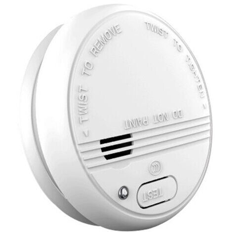 Détecteur de fumée avec alarme sonore et lumineuse (blanc)