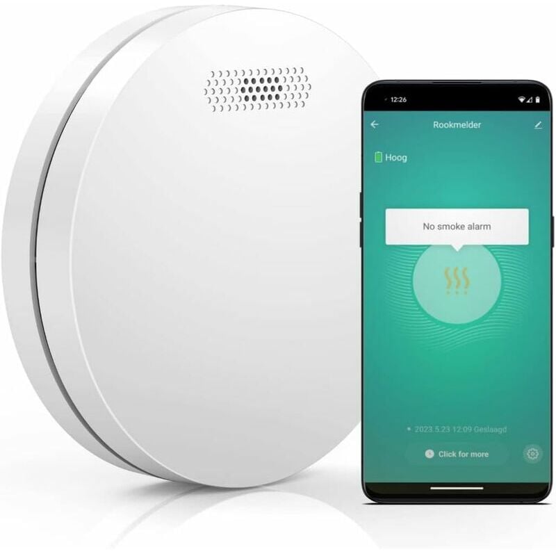 SNQ - Détecteur de Fumée Connecté - Batterie de 10 Ans - Alarme Incendie WiFi avec Smart Life - - 1 pièce
