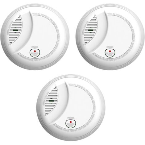 Détecteur de fumée, détecteur d’Incendie avec capteur photoélectrique, Smoke Detector, Fire Alarm Sensor, certifié en 14604 (437-3PCS)