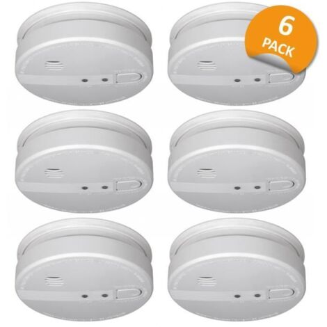 Détecteur de fumée ELRO FS1105P - 230V - Branchement secteur - Batterie de secours 5 ans - 6 pièces