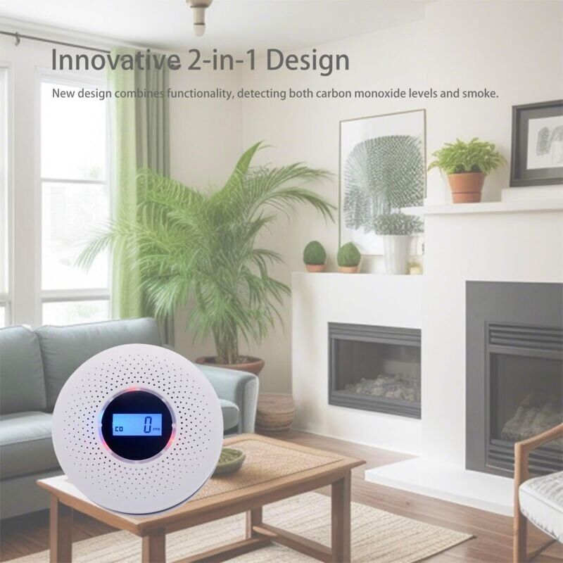 SNQ - Détecteur de Fumée et de Monoxyde de Carbone 2 en 1 - Protection Incendie et Sécurité contre le co
