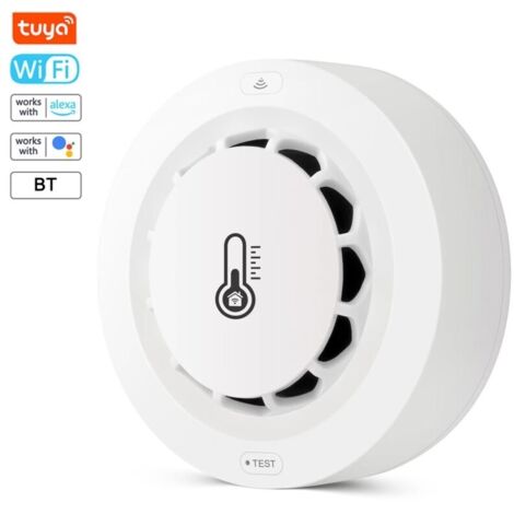 Détecteur de Fumée et de Monoxyde de Carbone Connecté , Détecteur Intelligent Compatible avec Alexa,Google Assistant,Commande Vocale