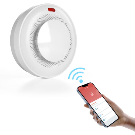 Détecteur de fumée intelligent WiFi, alarme incendie, vérification automatique, application Tuya, détection à 360 degrés, contrôle à distance pour maison, camping-car, hôtel, bureau, surveillance mul