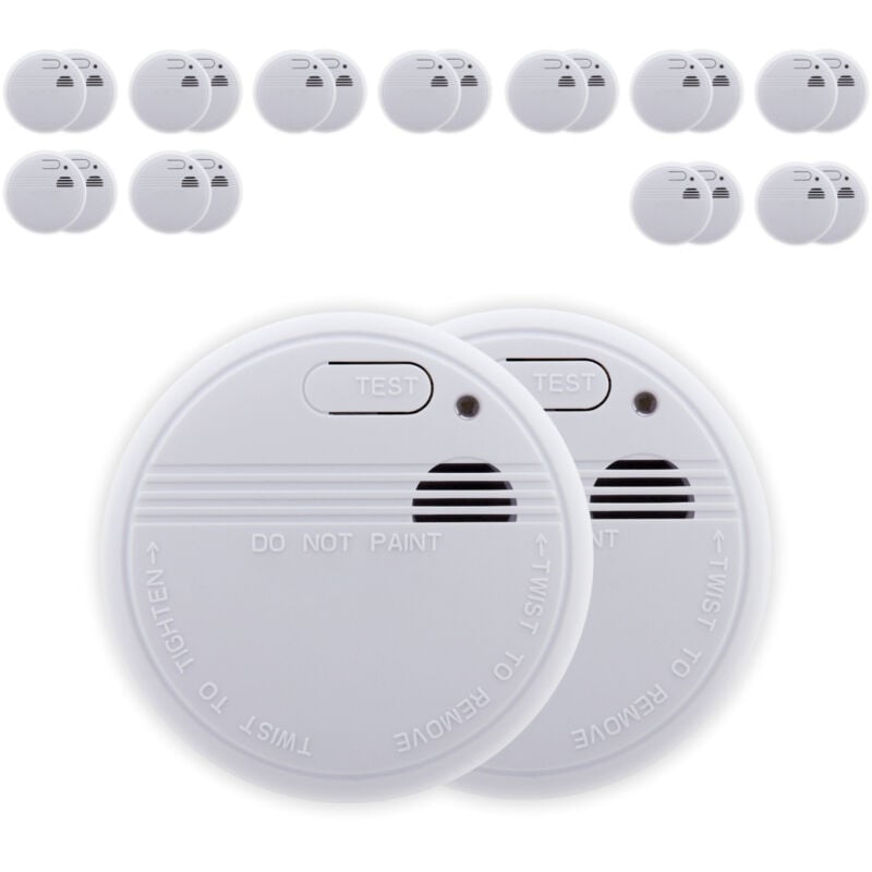 Otio - Lot de 24 détecteurs de fumée autonomie 3 ans - pile et accessoires