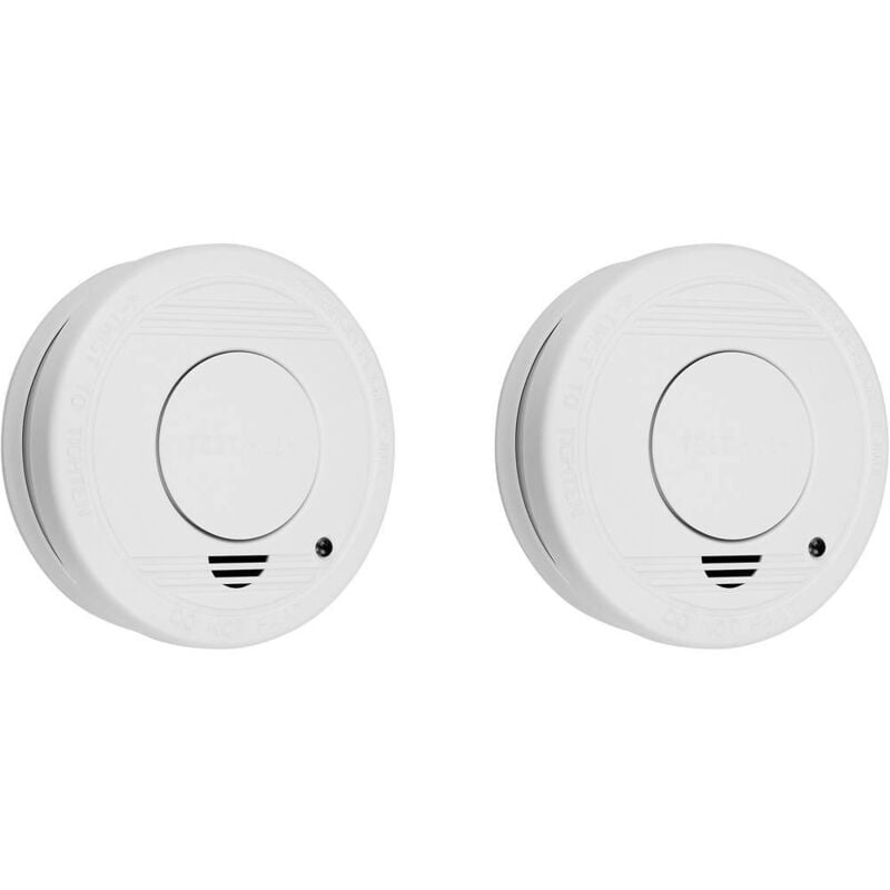 Smartwares FSM-11512 Détecteur de fumée jeu de 2 autonomie 5 ans à pile(s) (Ø x H) 100 mm x 35 mm