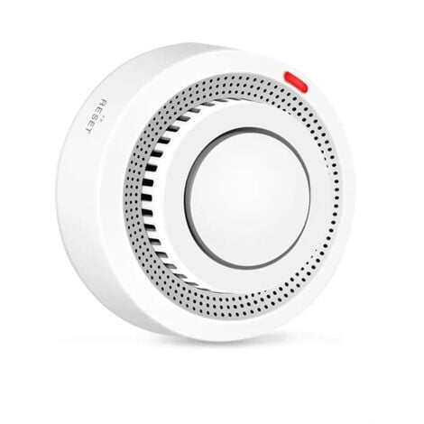 CLENF MALL Détecteur de fumée WiFi pour maison - Alarme incendie intelligente compatible Google Assistant