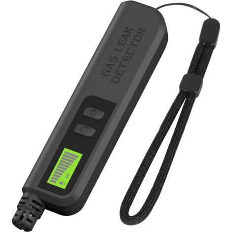 Détecteur de Gaz Naturel, Detecteur Monoxyde de Carbone avec Alarme Visuelle & Sonore, Détecteur Fuite de Gaz avec écran LCD Numérique, pour Détecter Les Fuites de Gaz Combustibles (Noir)