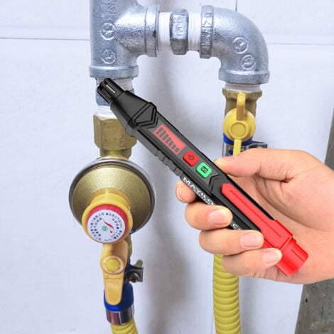 Détecteur de Gaz Naturel, Ultrixe, Détecteur de Fuite de Gaz avec Alarme Sonore et Visuelle, 12 gaz, Portable Détecteur de Gaz à Pile Propane, Butane, Méthane pour Camping Car (AAA Pile non inclus)