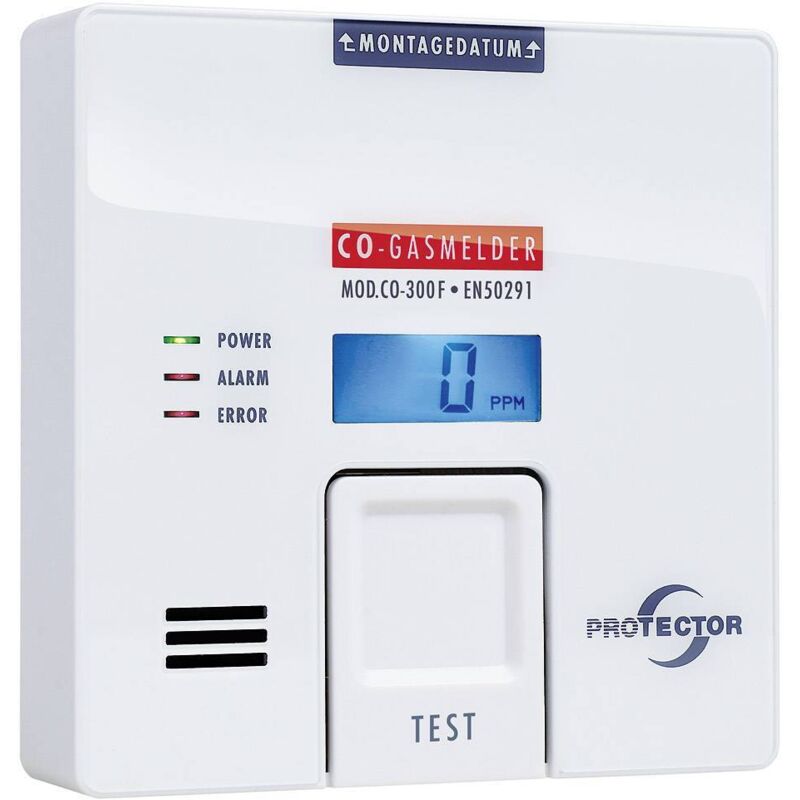 CO-300F Détecteur de monoxyde de carbone à pile(s) Gaz détecté monoxyde de carbone - Protector