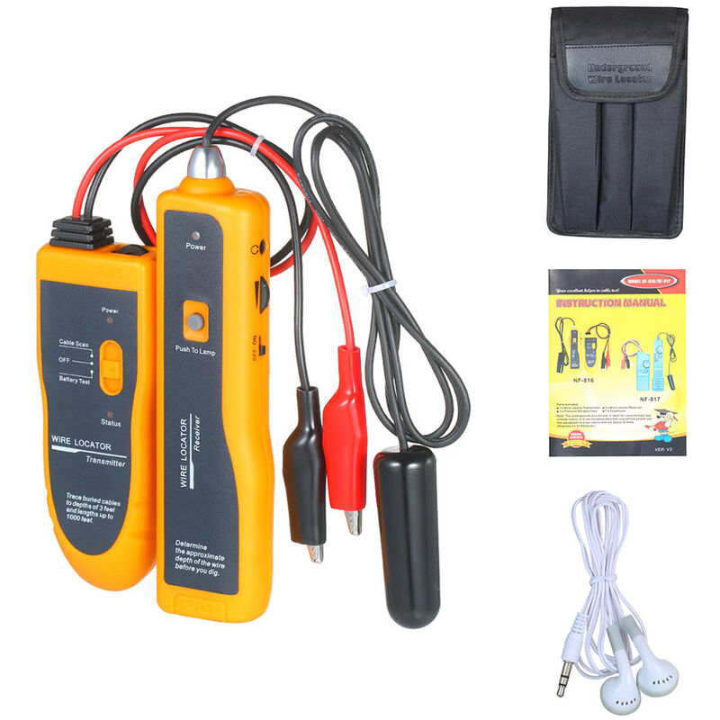Localisateur de fils souterrains, instrument de détection de câbles souterrains NF-816, détecteur de lignes de câblage dissimulées