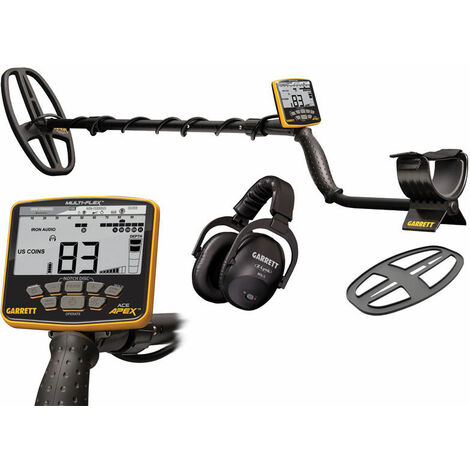Détecteur de métaux ACE Apex – Technologie Multi-Flex pour tous terrains – Autonomie 15h – Casque audio MS3 inclus – Garrett