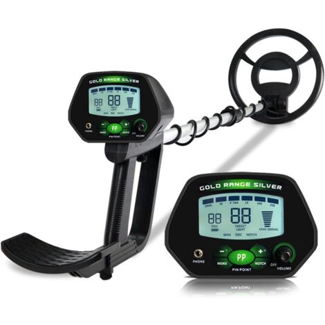 Détecteur de métaux Détecteur de métaux souterrain professionnel MD-4090 de haute précision détecteur de métaux LCD avec fonction de mémoire rétro-éclairage réglable Détecter plus efficacement
