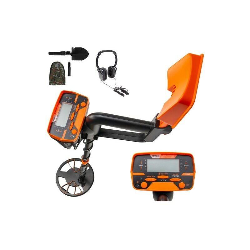 Détecteur de Métaux d'Or Écran LCD 7,5kHz Casque Pelle Imperméable TS156D – Terrain Herbe Sol Plage Cour, Eaux peu profondes