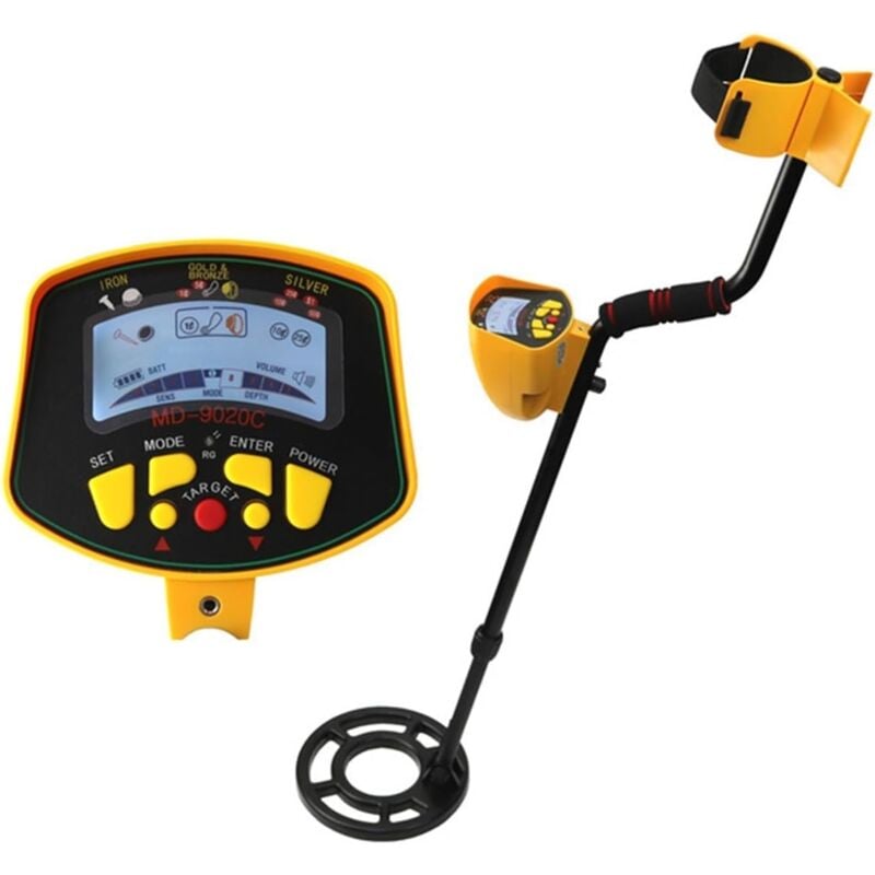 Détecteur de métaux pour Adultes Professionnels Instrument de Recherche de détecteur de métaux d'or numérique Souterrain MD-9020C avec Bobine de