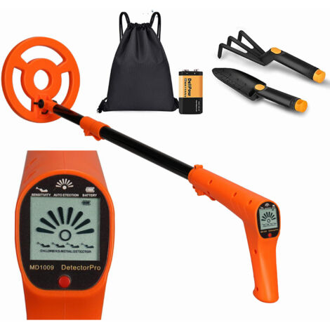 Détecteur de métaux pour enfants MD1009 - Chasse au trésor en extérieur, divertissement, détecteur de jouets de plage - Conception légère, sonde réglable, alarme sonore - Convient aux enfants et aux a