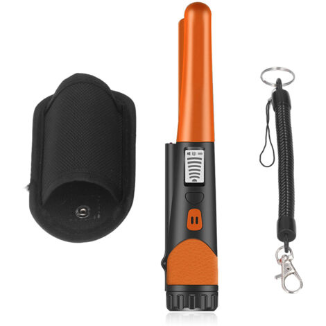 Détecteur de métaux professionnel haute sensibilité, portable, avec écran LCD et fonction lampe torche.