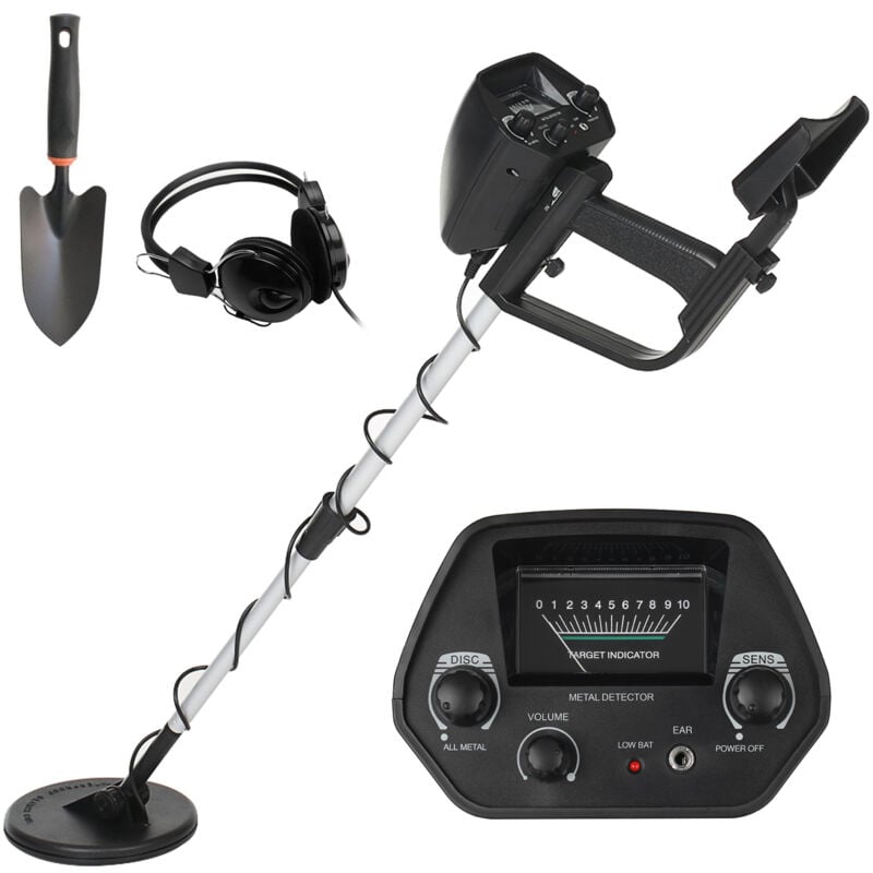Meterk - Détecteur de métaux souterrain Détecteur de métaux souterrain portable et léger Alarme sonore sans batterie avec écouteur + pelle