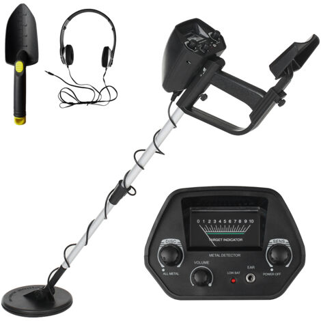 Détecteur de métaux souterrain Détecteur de métaux souterrain portable et léger Alarme sonore sans batterie avec écouteur + pelle