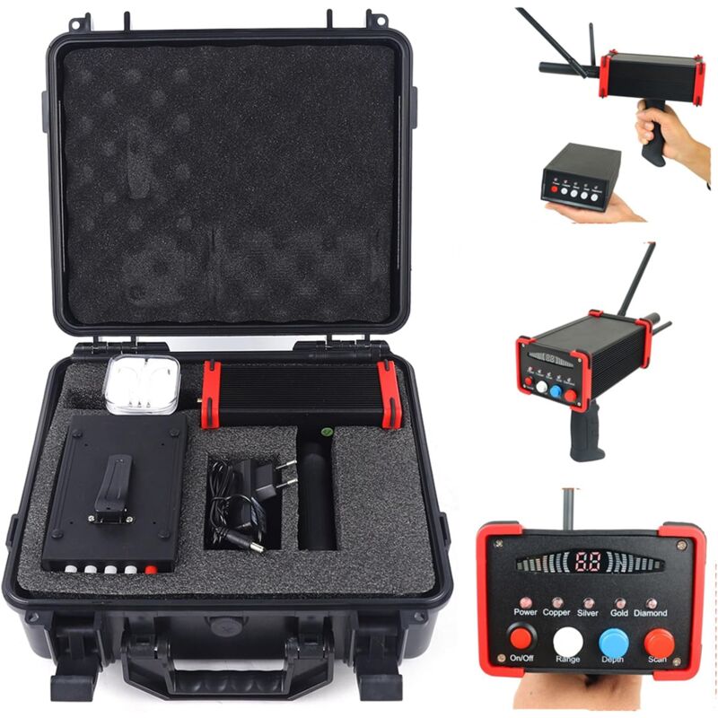 Détecteur de métaux Underground - Détecteur de métaux - Scanner de trésor - Précision - Pour or, argent, cuivre, diamants - Portée : 99 m