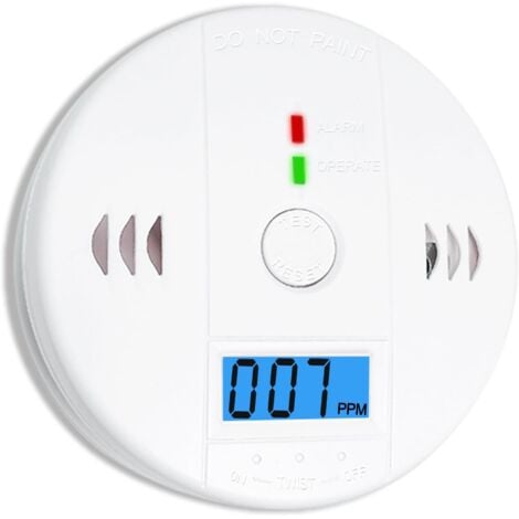 DPZO Détecteur de monoxyde de carbone avec affichage LED, Détecteur de fumée et de monoxyde de carbone Détecteur de fumée -INHHUB