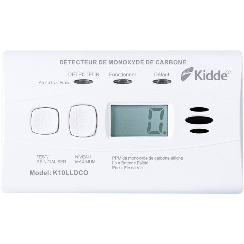 Kidde - Détecteur de monoxyde de carbone et écran numérique 10 ans