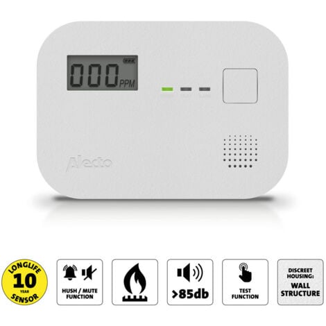 Détecteur de monoxyde de carbone Con LCD Wall Coa3910